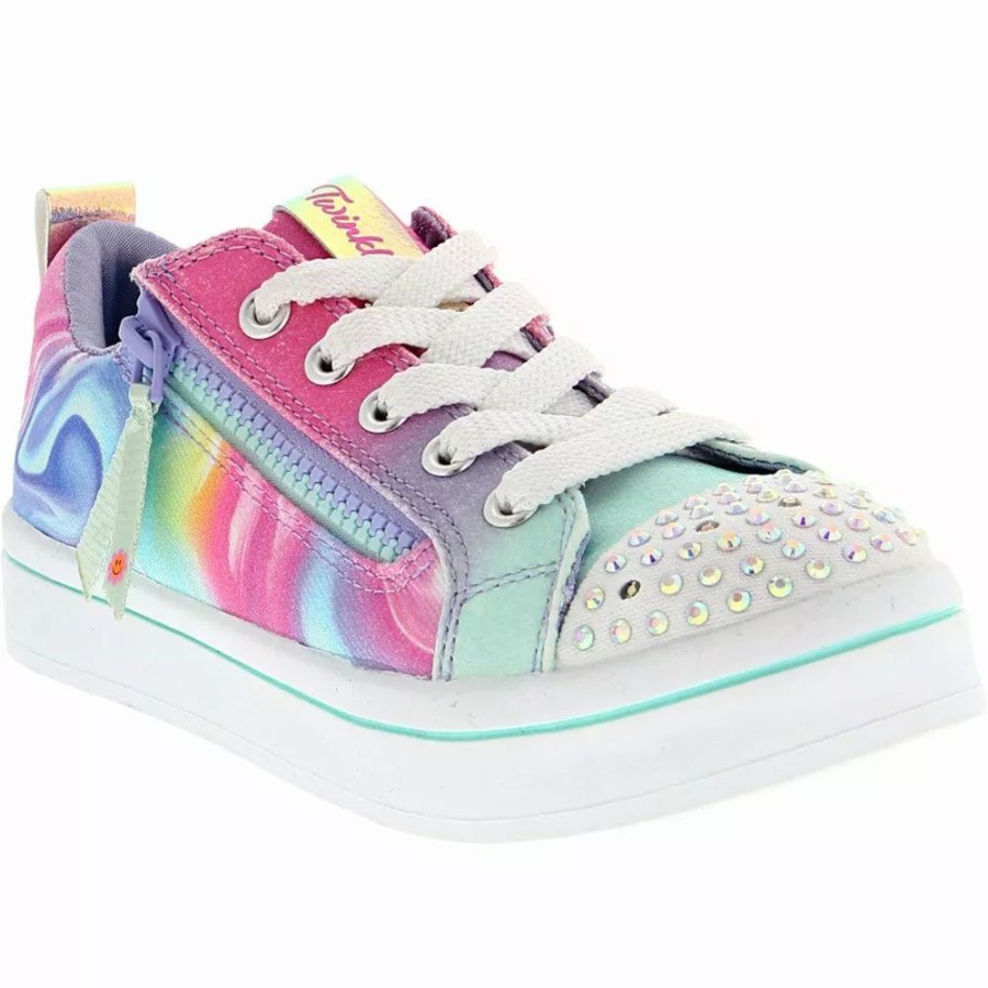 Girls Athletic Shoes * | Skechers Shoes Skechers Twi-Lites Prism Swirl Girls Lifestyle Shoes