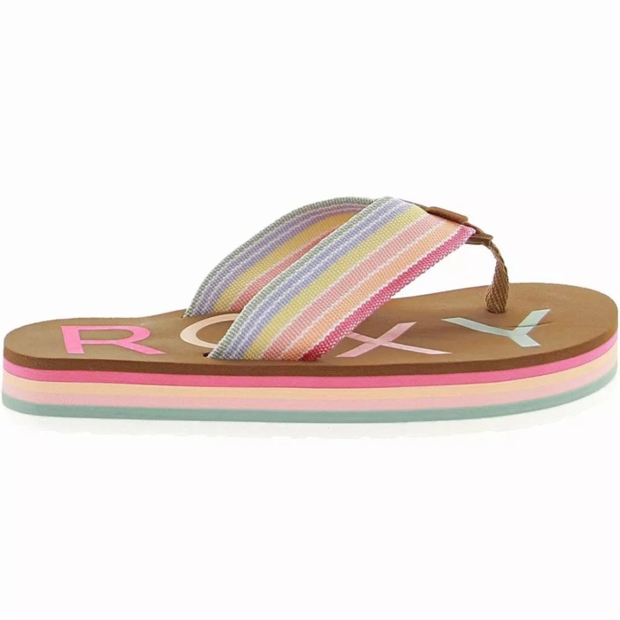 Girls Sandals * | Roxy Shoes Roxy Chika Hi Flip Flops Girls