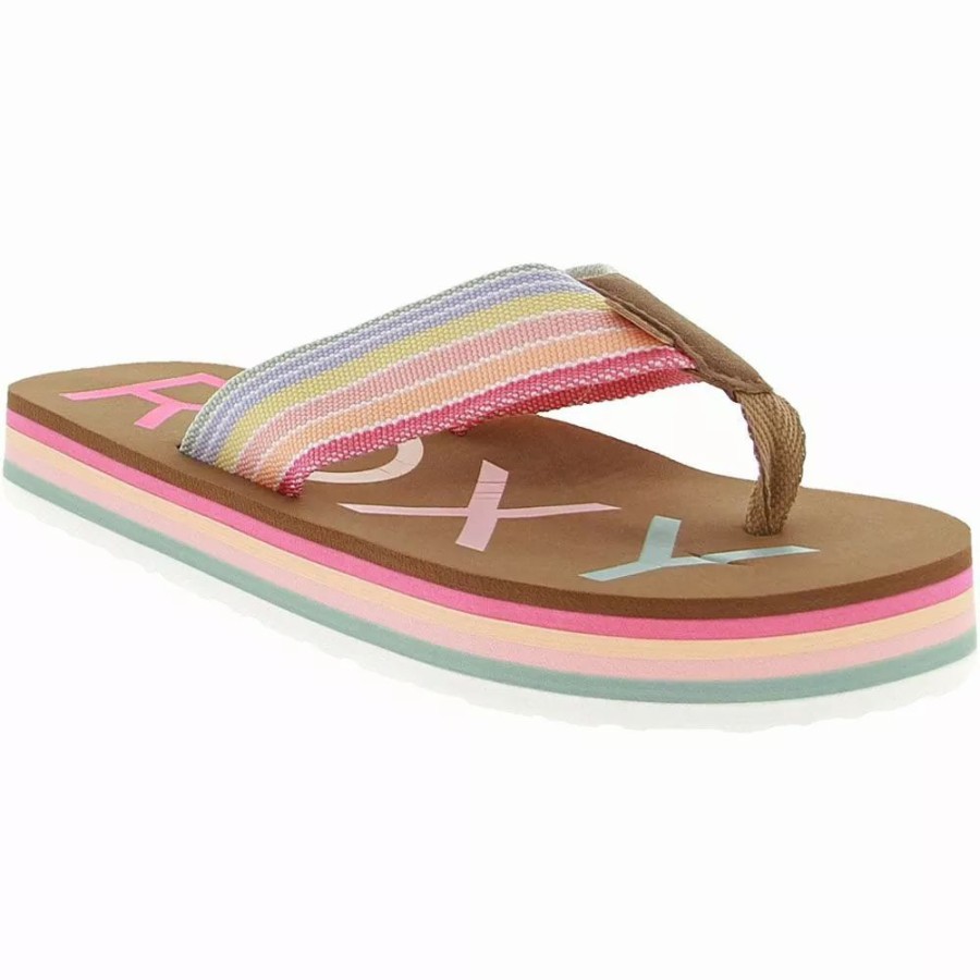 Girls Sandals * | Roxy Shoes Roxy Chika Hi Flip Flops Girls