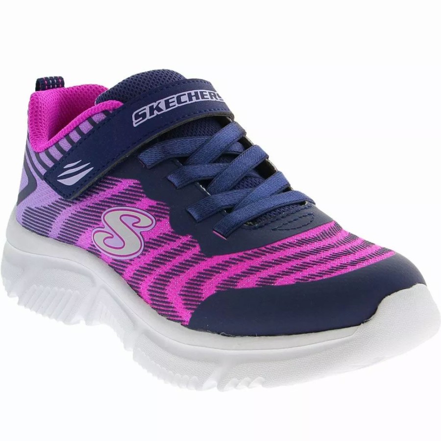 Girls Athletic Shoes * | Skechers Shoes Skechers Go Run 650 Fierce Flash Running Girls