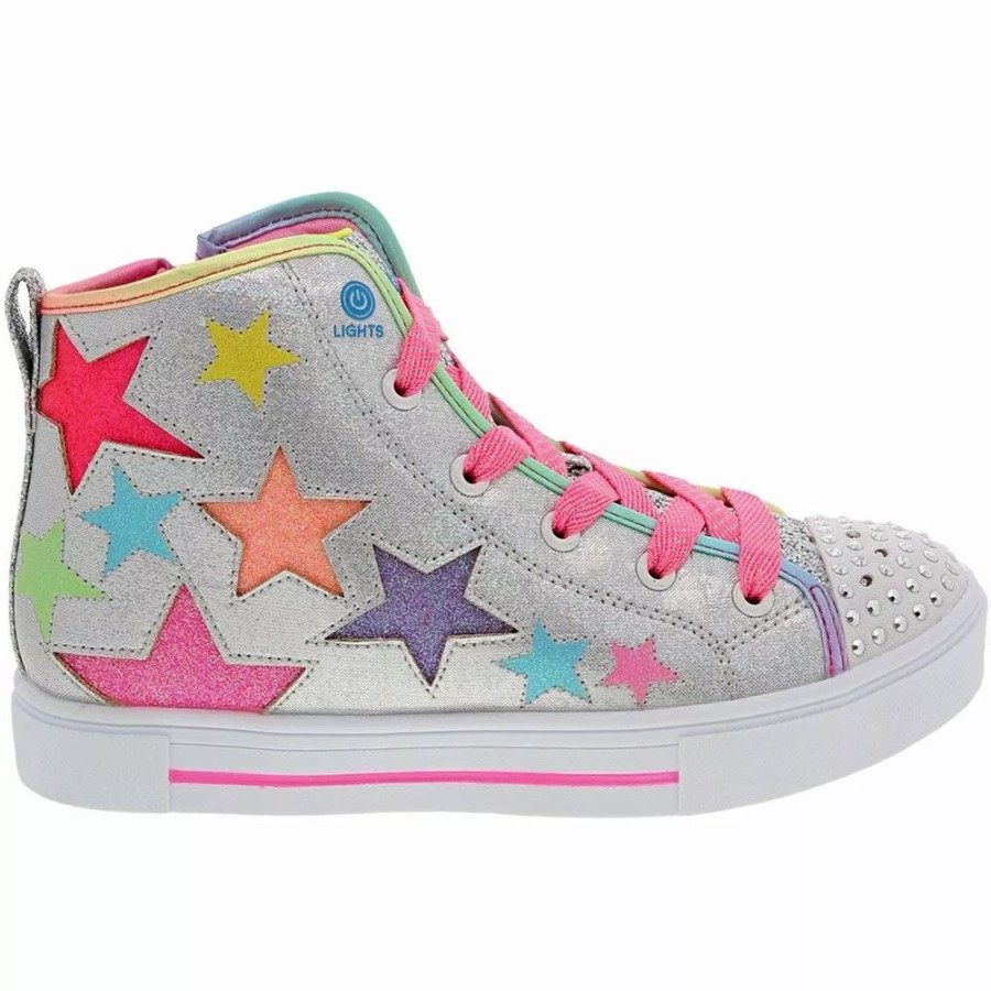 Girls Athletic Shoes * | Skechers Shoes Skechers Twinkle Sparks Star Glitz Girls Lifestyle