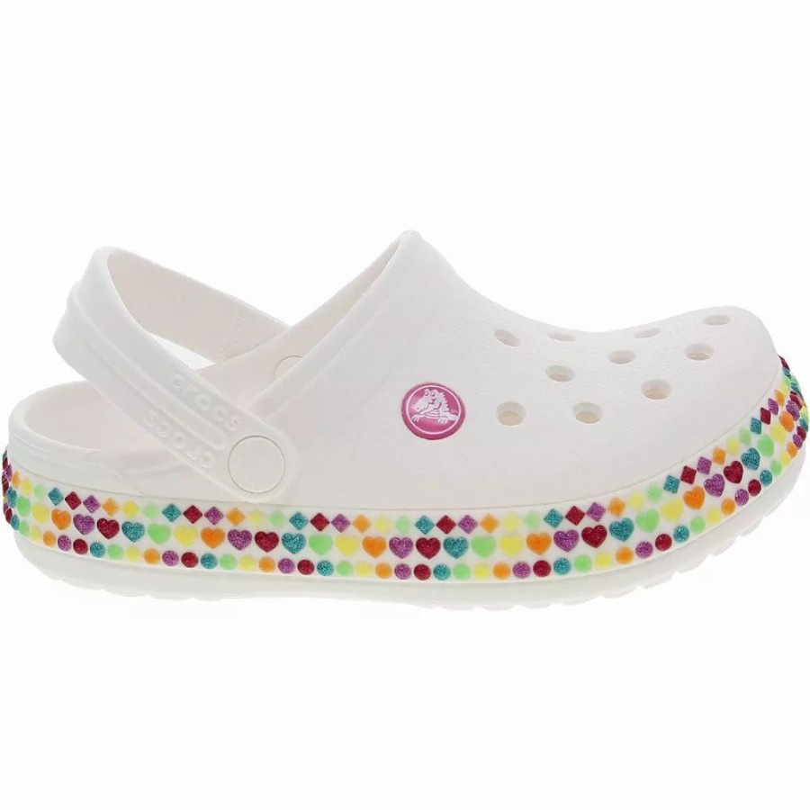 Girls Sandals * | Crocs Shoes Crocs Crocband Gem Band Clog Girls Water Sandals