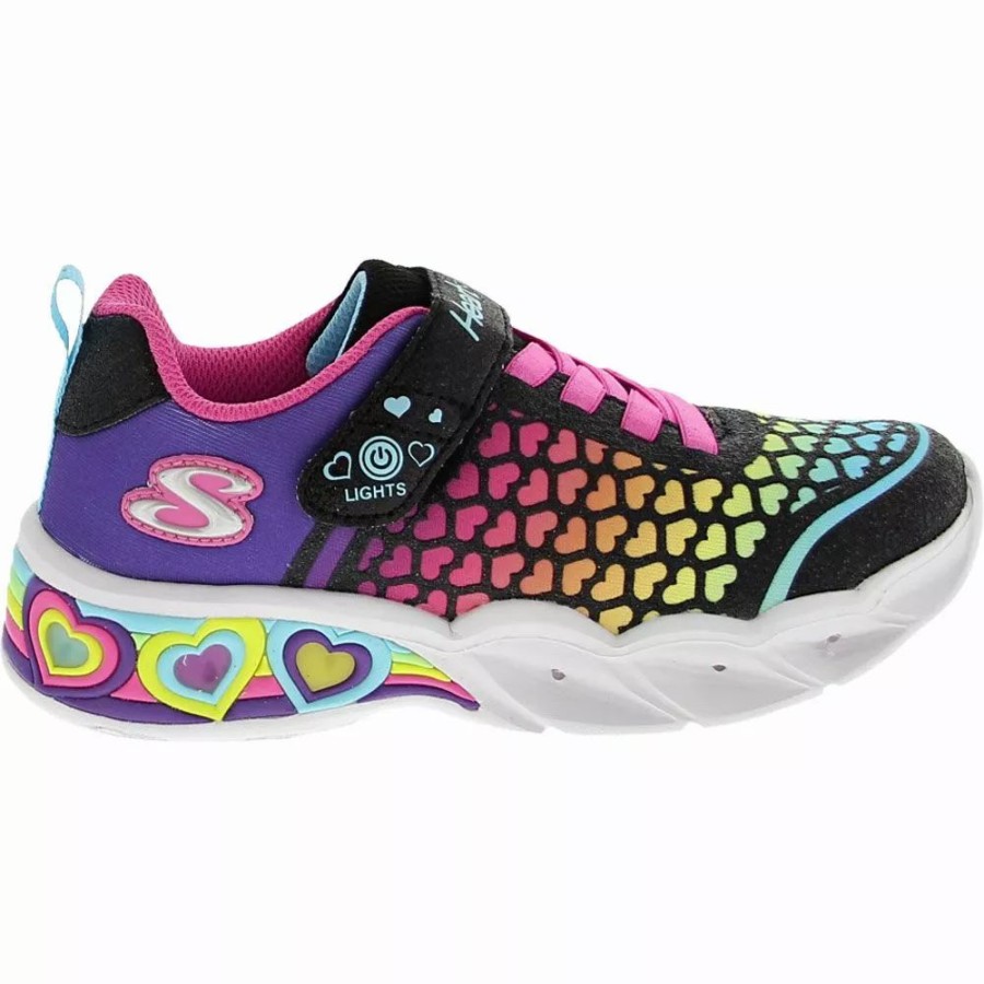 Girls Athletic Shoes * | Skechers Shoes Skechers Heart Lights Lovely Colors Girls Running