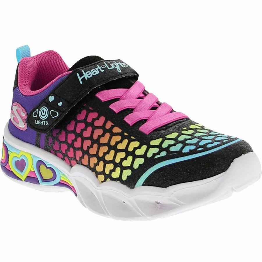 Girls Athletic Shoes * | Skechers Shoes Skechers Heart Lights Lovely Colors Girls Running