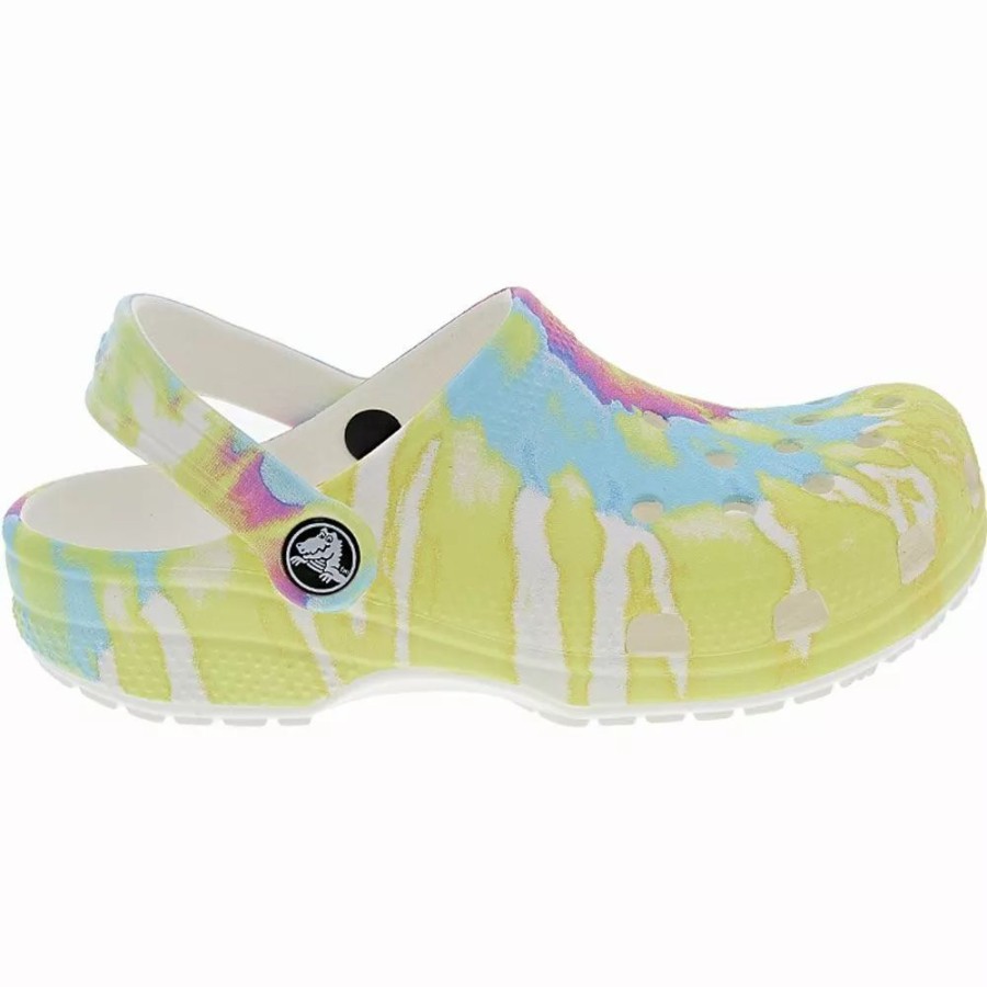 Girls Sandals * | Crocs Shoes Crocs Classic Tie Dye Graphic Water Sandals Girls