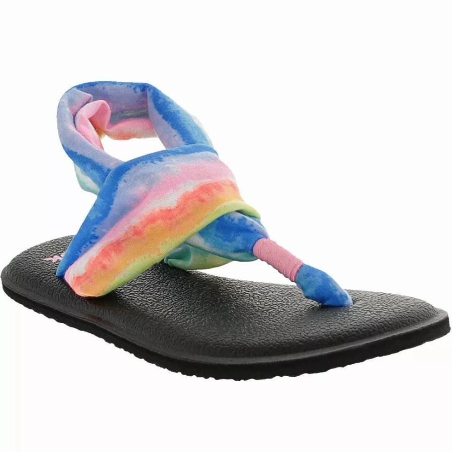 Girls Sandals * | Sanuk Shoes Sanuk Yoga Sling Burst Tie Dye Girls Sandals