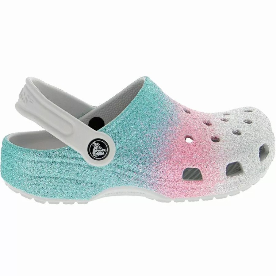 Girls Sandals * | Crocs Shoes Crocs Classic Glitter Clog 2 Youth Girls Water Sandals