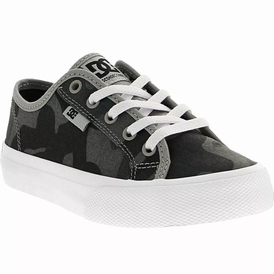 Girls Athletic Shoes * | Dc Shoes Manual Tie Kids Skate Shoes