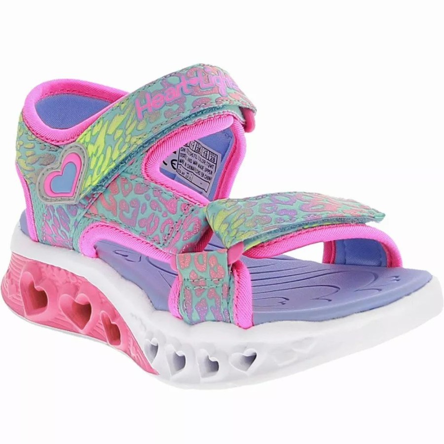 Girls Sandals * | Skechers Shoes Skechers Flutter Heart Girls Sandals