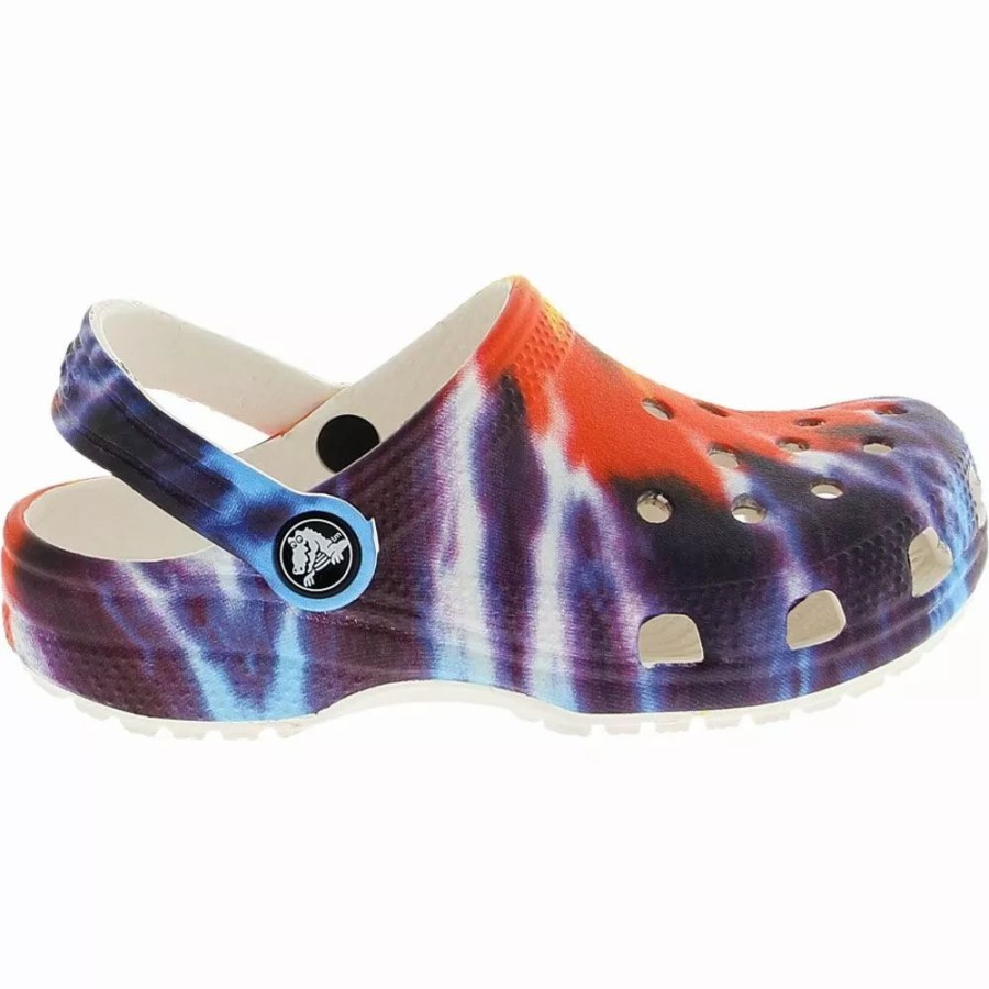 Girls Sandals * | Crocs Shoes Crocs Classic Tie Dye Youth Water Sandals