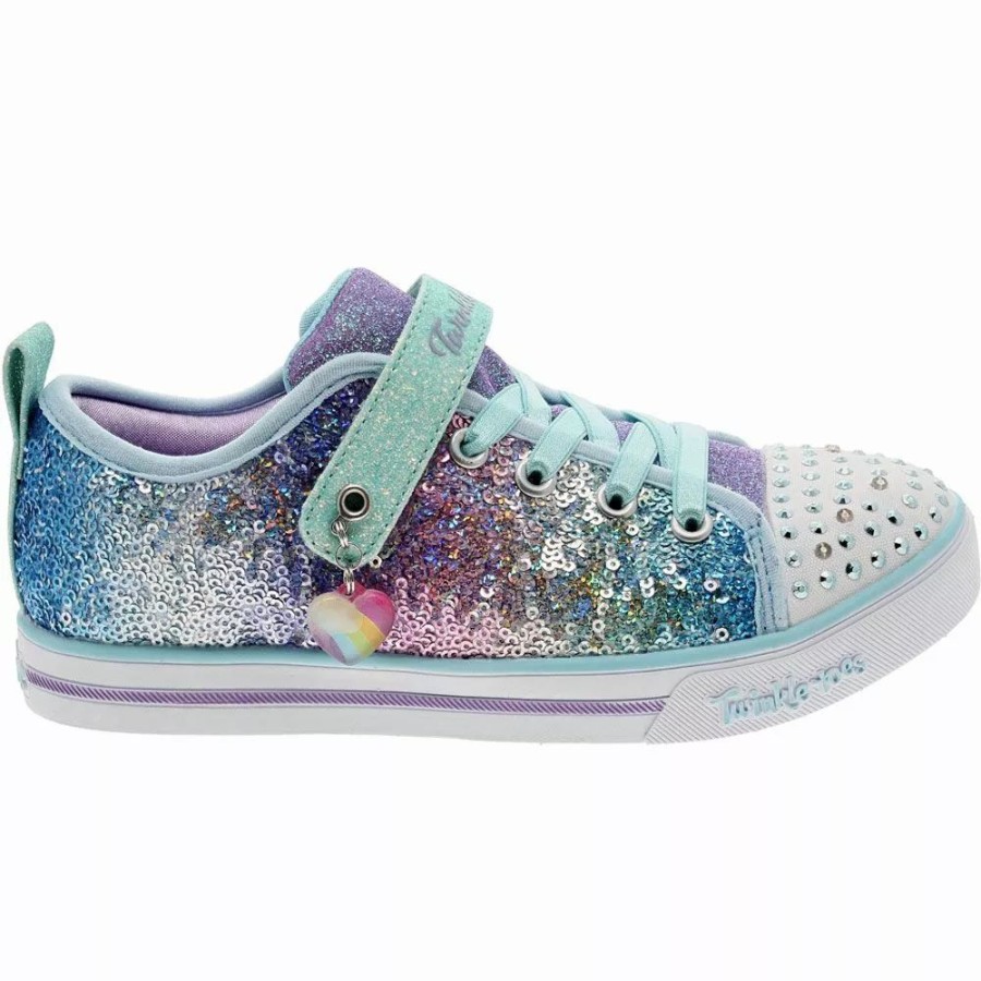 Girls Athletic Shoes * | Skechers Shoes Skechers Twinkle Toes Sparkle Lite Sequins So Bright Girls Lifestyle Shoes