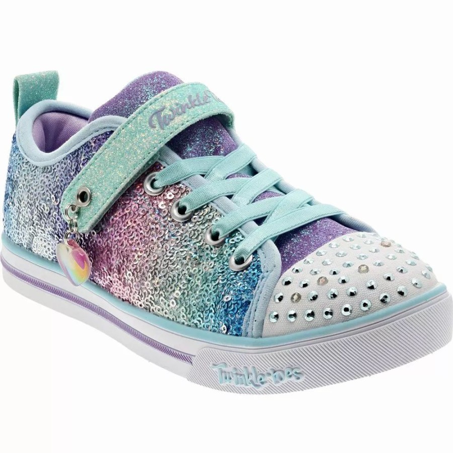 Girls Athletic Shoes * | Skechers Shoes Skechers Twinkle Toes Sparkle Lite Sequins So Bright Girls Lifestyle Shoes