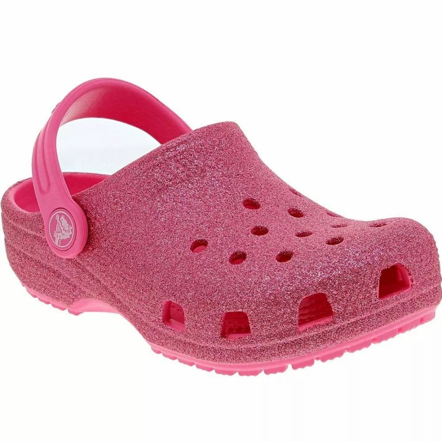 Girls Sandals * | Crocs Shoes Crocs Classic Glitter Water Sandals Girls