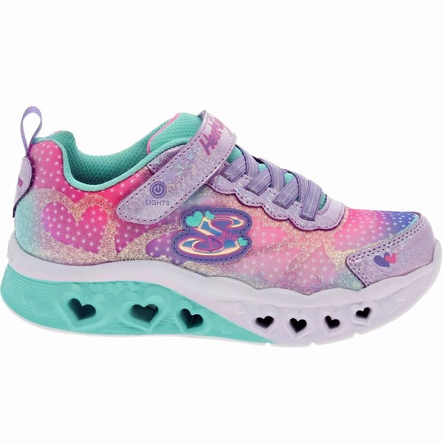 Girls Athletic Shoes * | Skechers Shoes Skechers Flutter Heart Lights Simply Love Running Girls