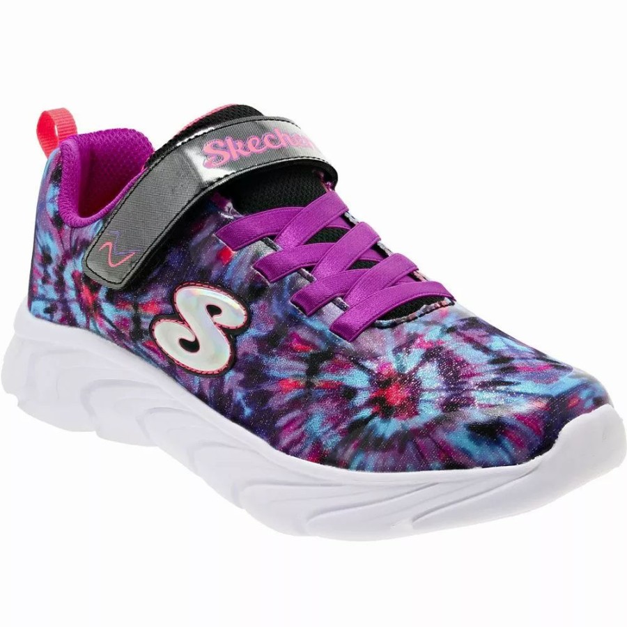 Girls Athletic Shoes * | Skechers Shoes Skechers Dynamic Dash Vivid Paint Girls Running Shoes