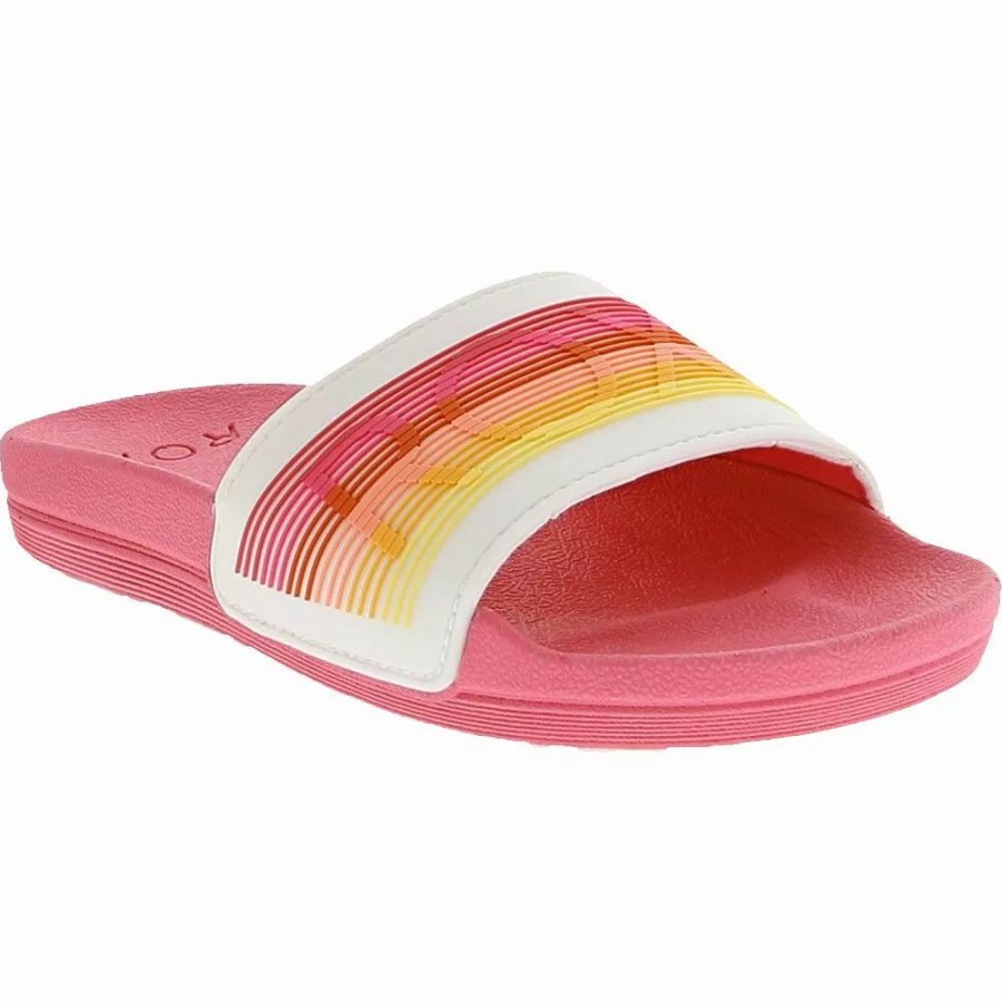 Girls Sandals * | Roxy Shoes Roxy Slippy Lx Slide Sandals Girls