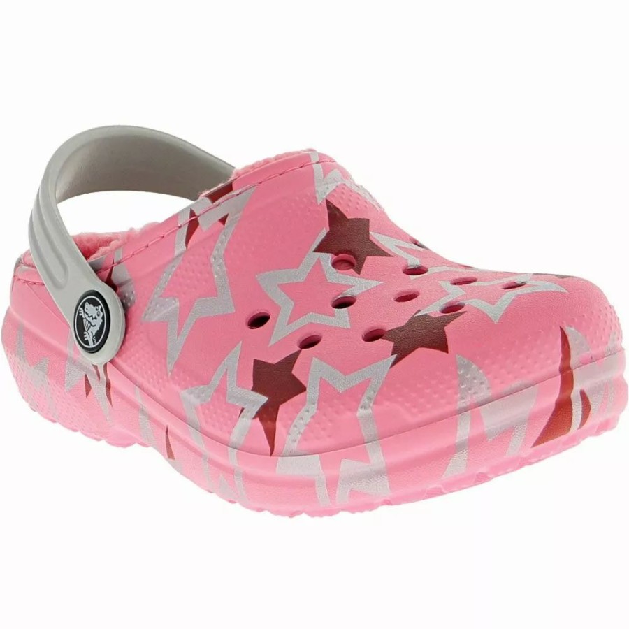 Girls Sandals * | Crocs Shoes Crocs Classic Lined Disco Dancy Party Girls Clogs