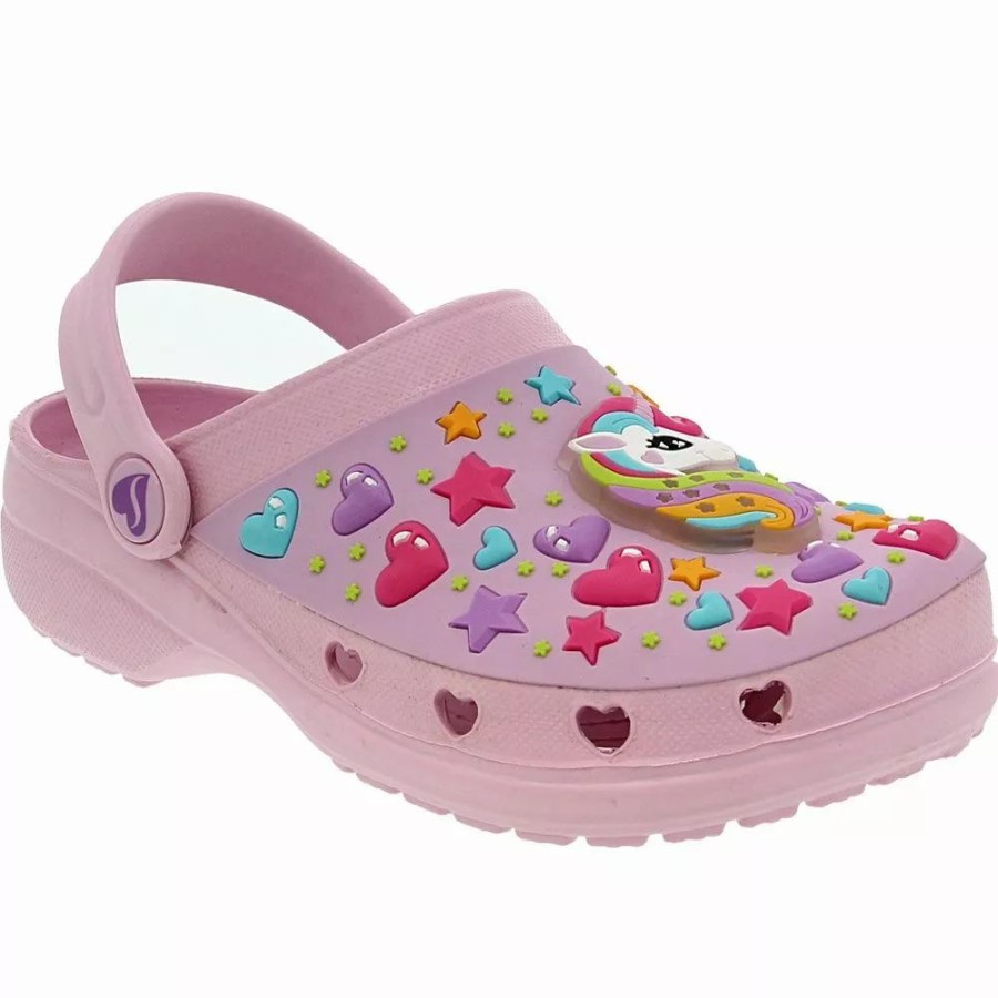 Girls Sandals * | Skechers Shoes Skechers Heart Charmer Unicorn Water Sandals Girls