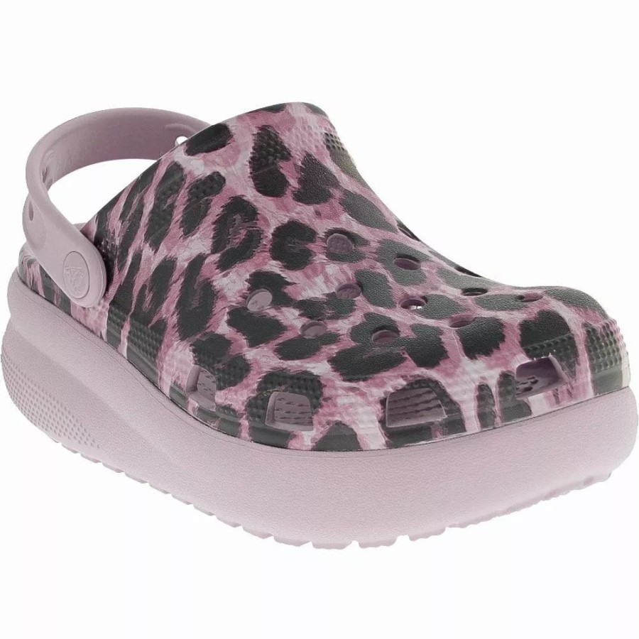 Girls Sandals * | Crocs Shoes Crocs Animal Cutie Crush Leopard Kids Clogs