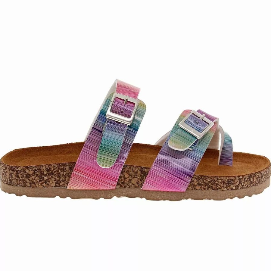 Girls Sandals * | Kensie Girl 2 Buckle Thong Footbed Girls Sandals