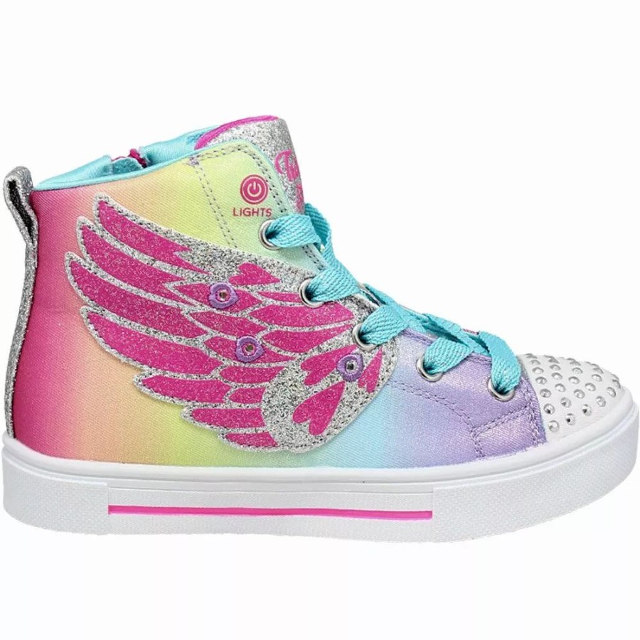 Girls Athletic Shoes * | Skechers Shoes Skechers Twinkle Sparks Wing Charm Girls Lifestyle Shoes