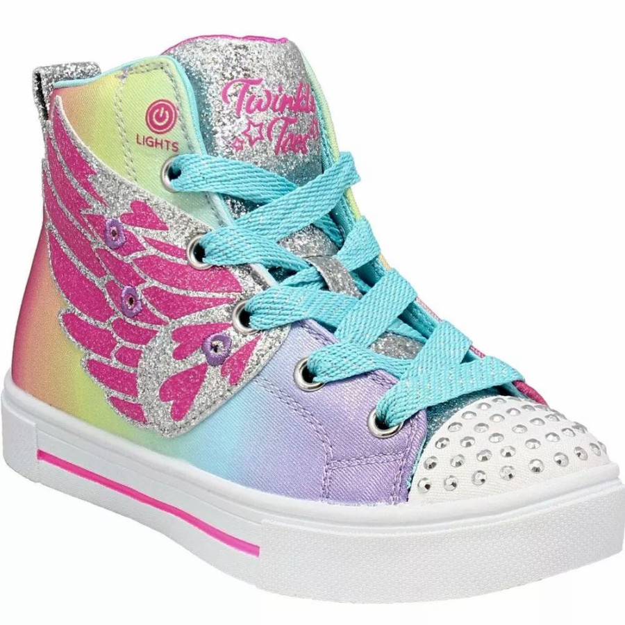 Girls Athletic Shoes * | Skechers Shoes Skechers Twinkle Sparks Wing Charm Girls Lifestyle Shoes