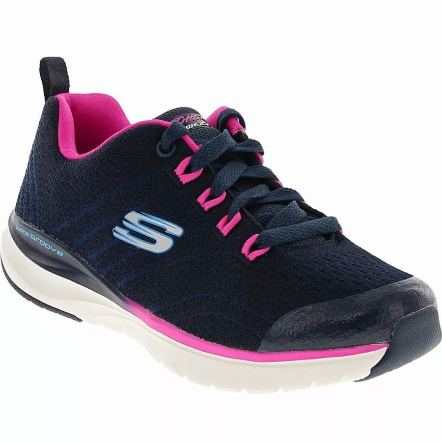 Girls Athletic Shoes * | Skechers Shoes Skechers Ultra Groove Pure Visi Running Girls