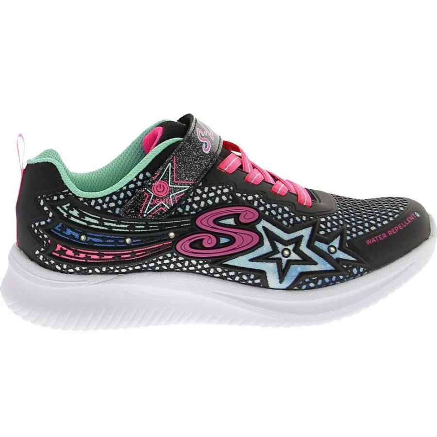 Girls Athletic Shoes * | Skechers Shoes Skechers S Lights Jumpsters Wishful Star Girls Running Shoes